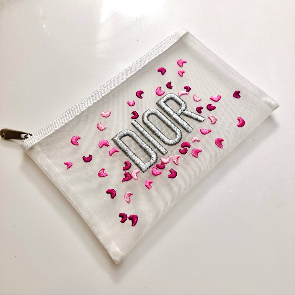 Dior White Pouch with Pink and Silver Details Original - Picture 6 of 6